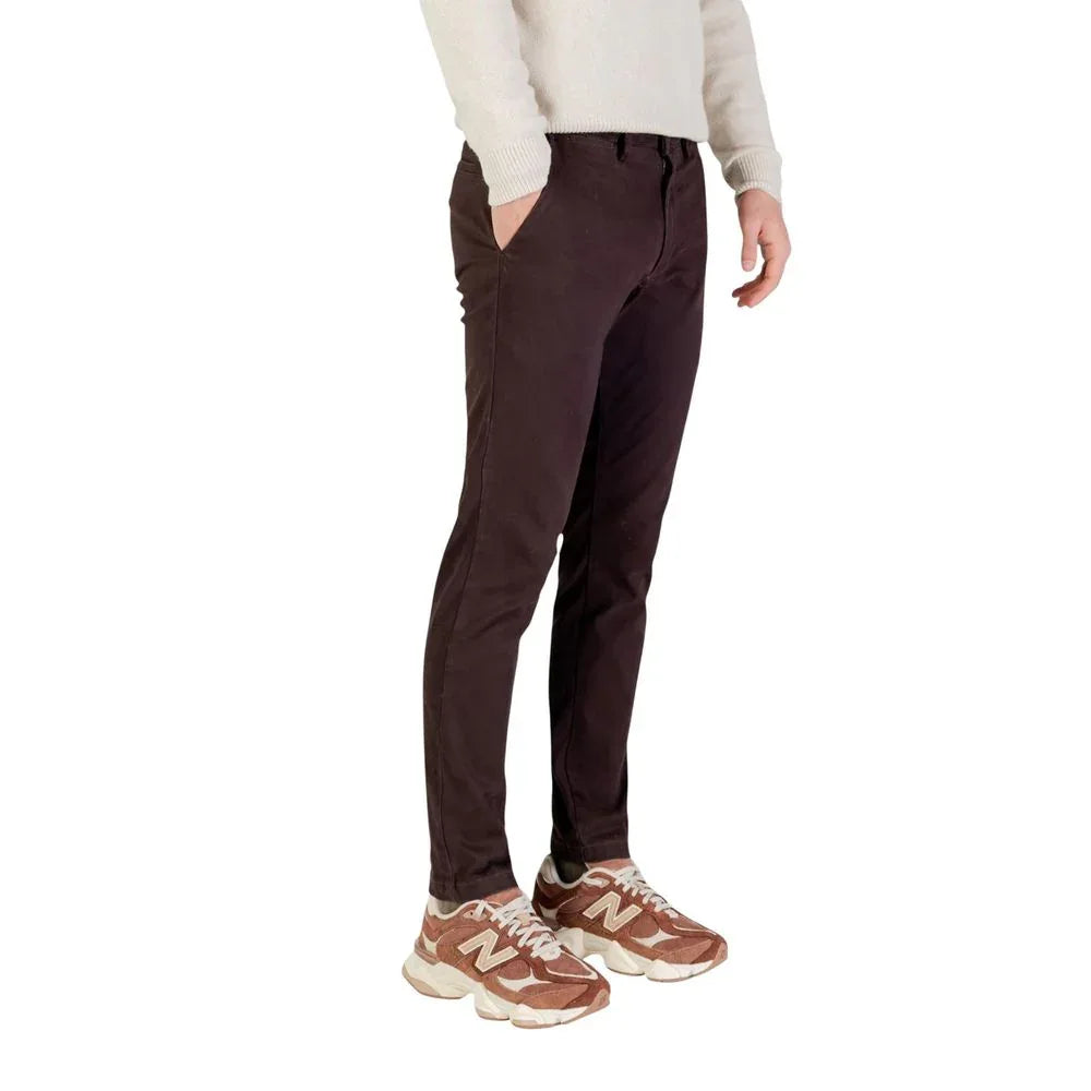 Borghese Brown Cotton Skinny Pants - Zeiniez