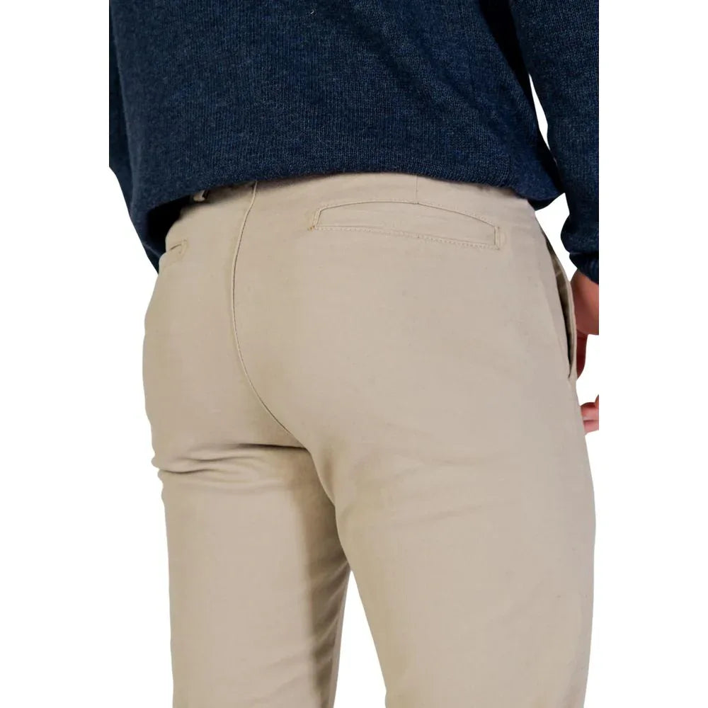 Borghese Beige Cotton Skinny Pants - Zeiniez