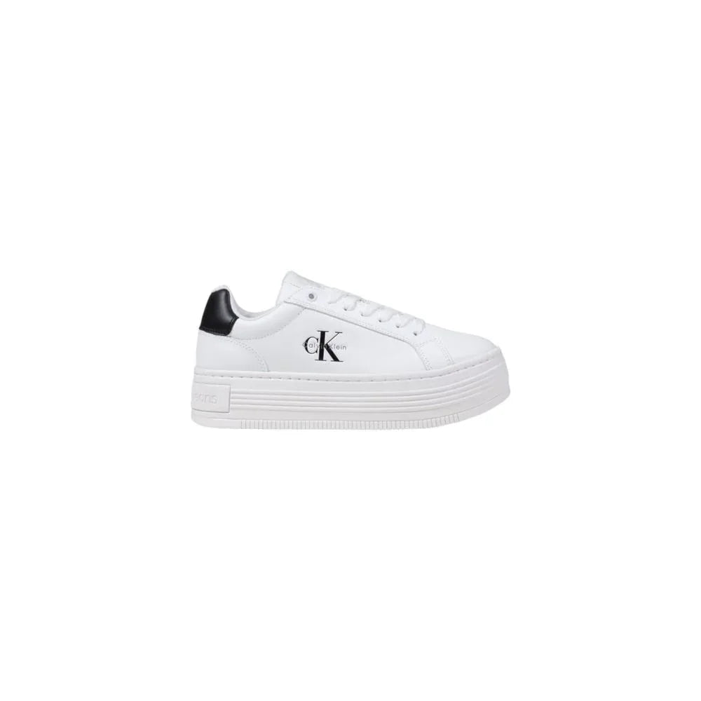 Calvin Klein Jeans White Leather Low Top Sneakers - Zeiniez