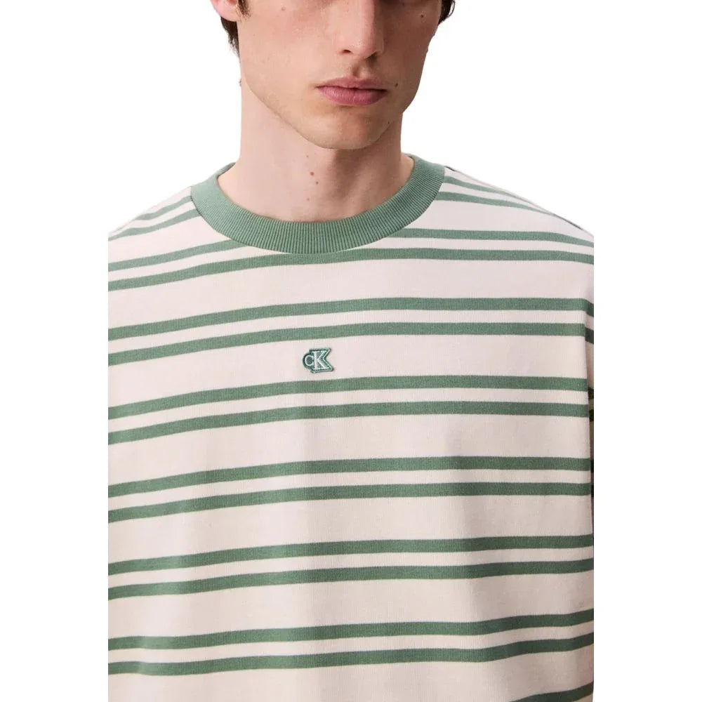 Calvin Klein Jeans White Cotton T-Shirt - Zeiniez