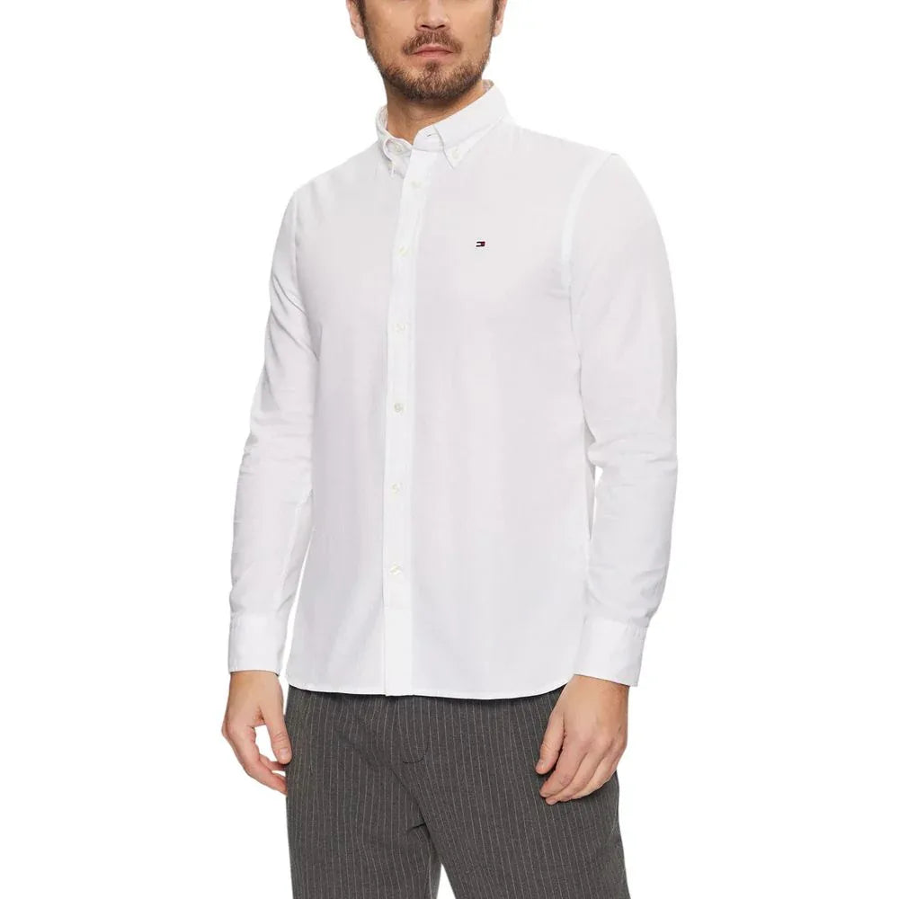 Tommy Hilfiger White Recycled Cotton Dress Shirt