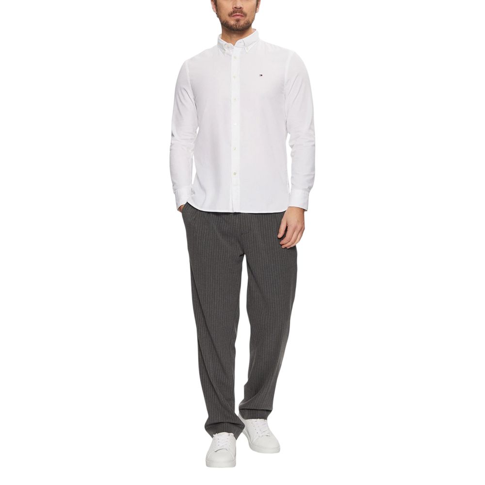 Tommy Hilfiger White Recycled Cotton Dress Shirt