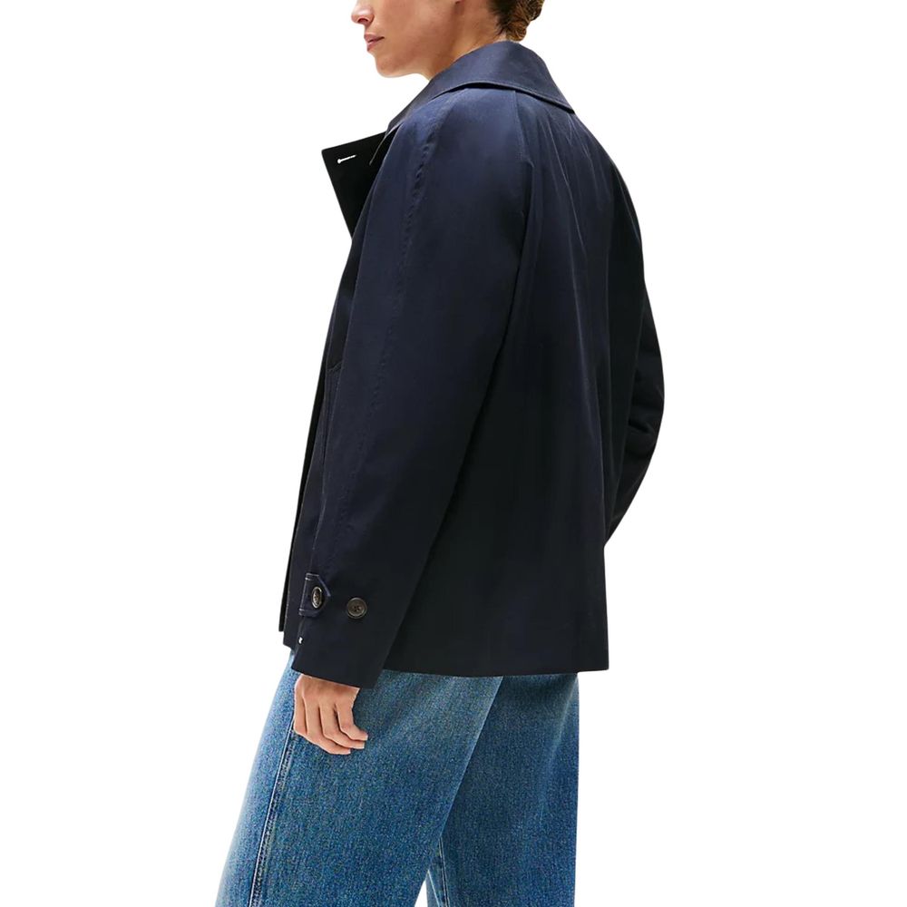 Tommy Hilfiger Blue Organic Cotton Coat