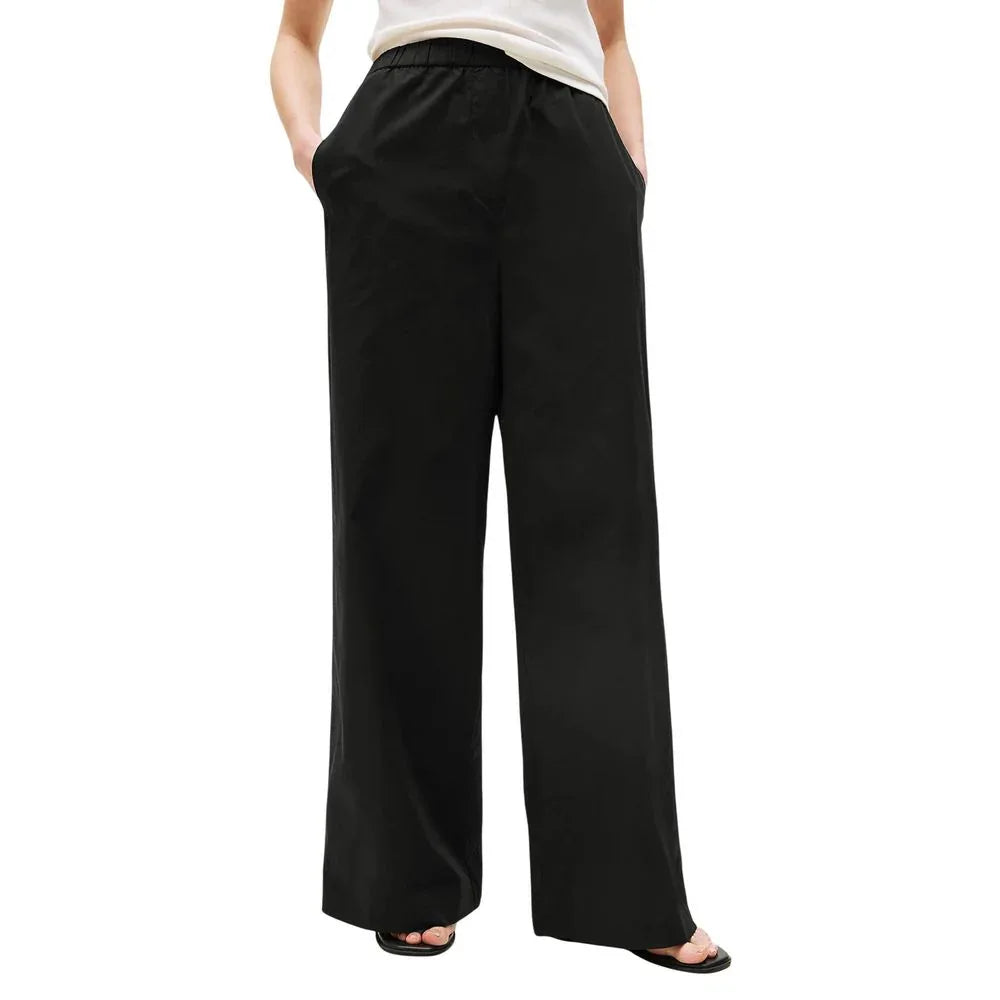 Tommy Hilfiger Black Organic Cotton Casual Pants - Zeiniez