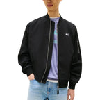Tommy Hilfiger Jeans Black Recycled Cotton Bomber - Zeiniez