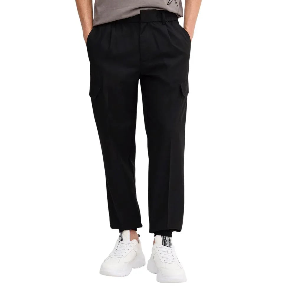 Armani Exchange Black Polyester Casual Pants - Zeiniez