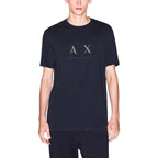 Armani Exchange Blue Cotton T-Shirt