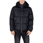 Armani Exchange Blue Polyamide Coat