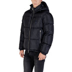 Armani Exchange Blue Polyamide Coat