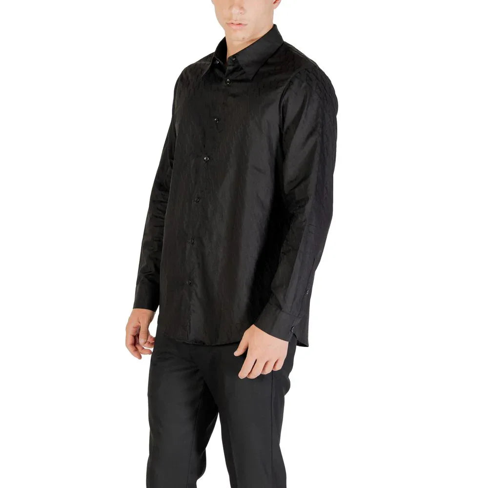 Armani Exchange Black Cotton Dress Shirt - Zeiniez