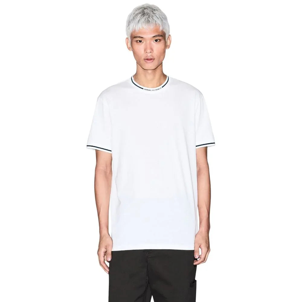 Armani Exchange White Cotton T-Shirt