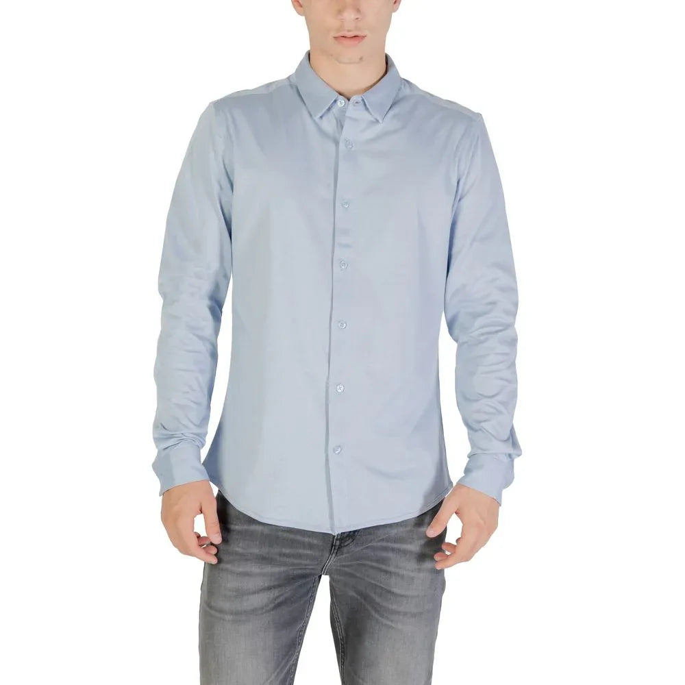 Only & Sons Blue Cotton Dress Shirt - Zeiniez