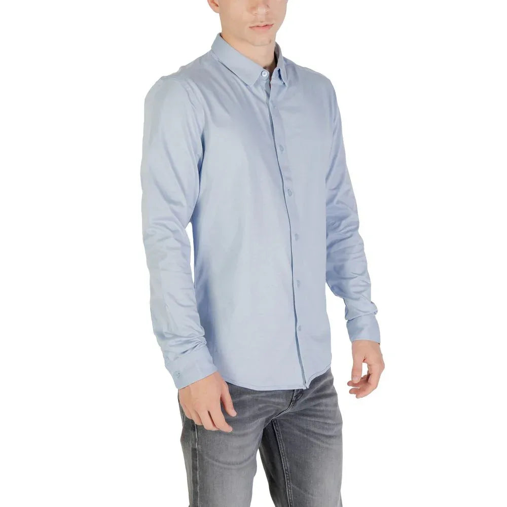 Only & Sons Blue Cotton Dress Shirt - Zeiniez