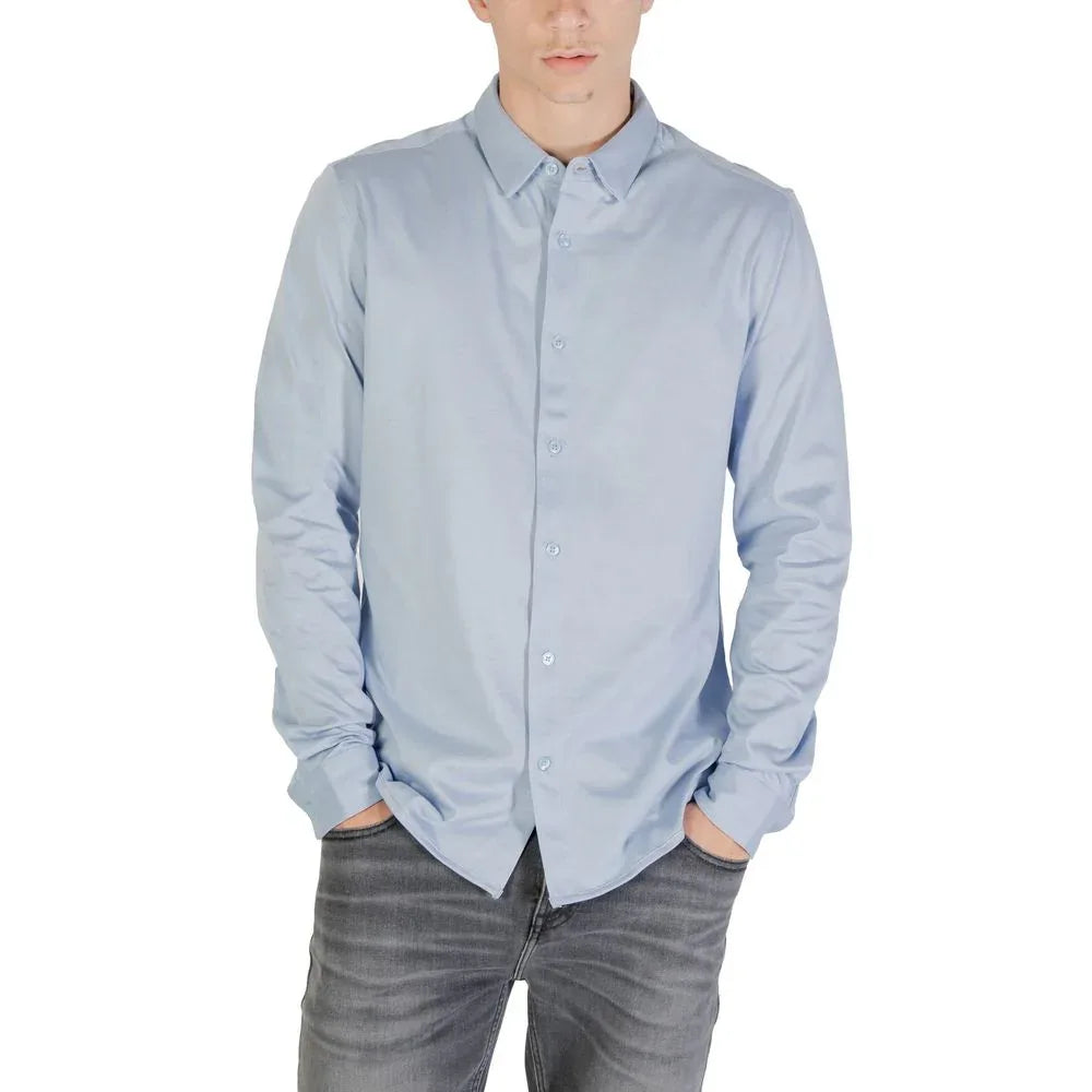 Only & Sons Blue Cotton Dress Shirt - Zeiniez