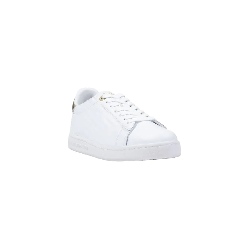 EA7 Emporio Armani White Leather Low Top Sneakers - Zeiniez