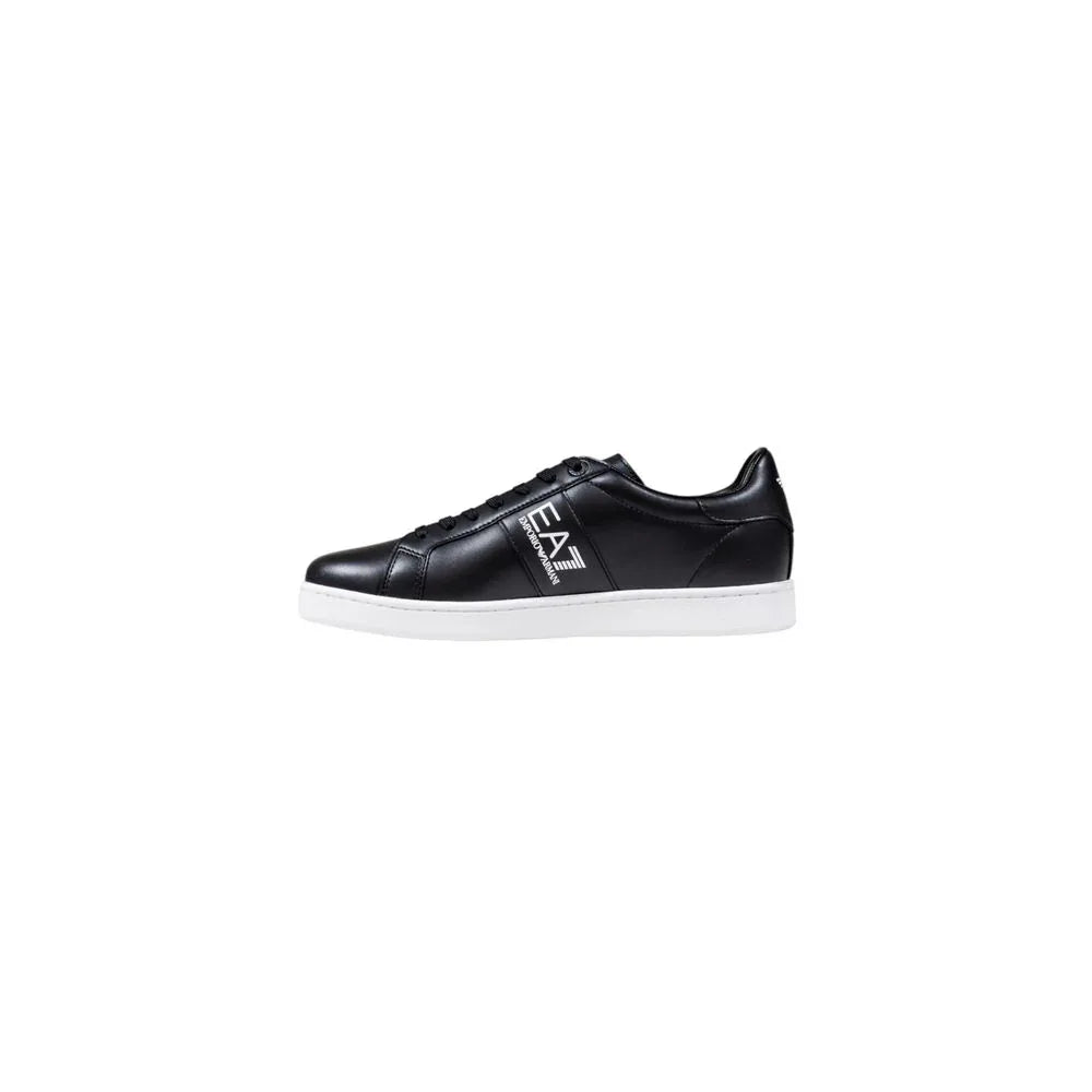 EA7 Emporio Armani Black And White Leather Sneakers - Zeiniez