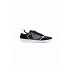 EA7 Emporio Armani Black And White Leather Athletic Sneakers - Zeiniez