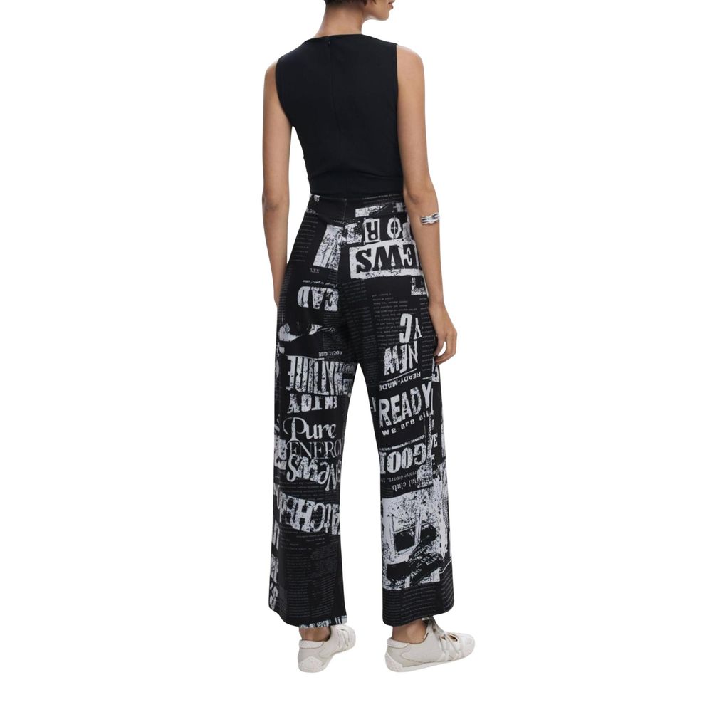 Desigual Black Polyester Rompers