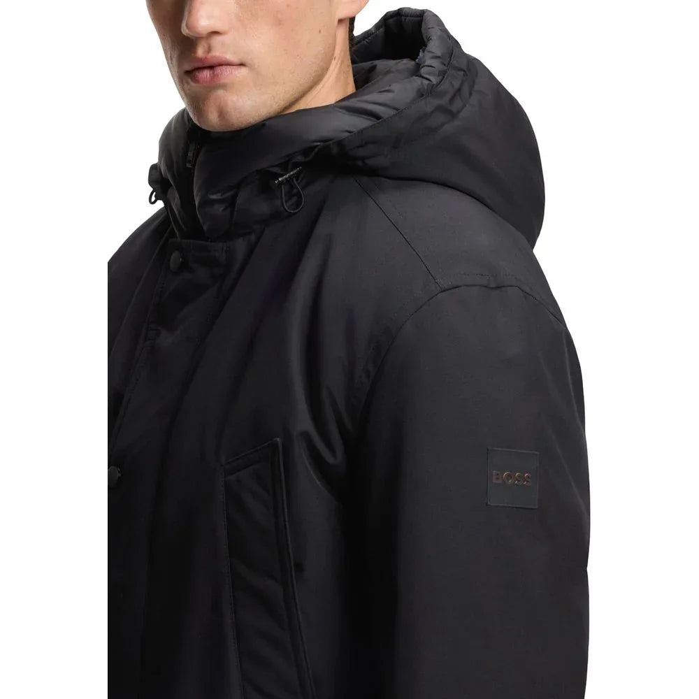 Hugo Boss Black Polyester Full-Length Jacket - Zeiniez