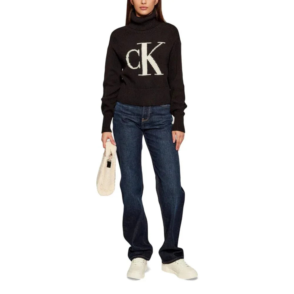 Calvin Klein Jeans Black Cotton Sweatshirt - Zeiniez