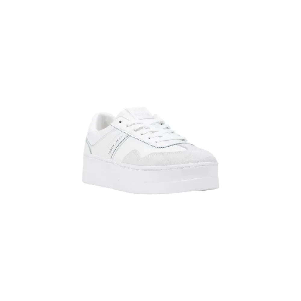 Tommy Hilfiger Jeans White Artificial Leather Platform Sneakers