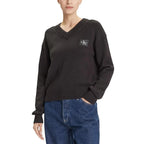 Calvin Klein Jeans Black Cotton Sweatshirt - Zeiniez