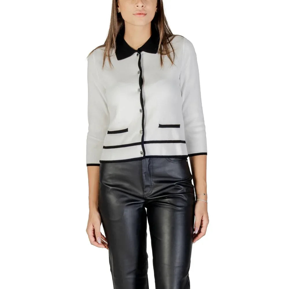 Morgan De Toi Black And White Viscose Sweatshirt - Zeiniez