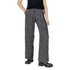 Jacqueline De Yong Black Polyester Flared Pants - Zeiniez
