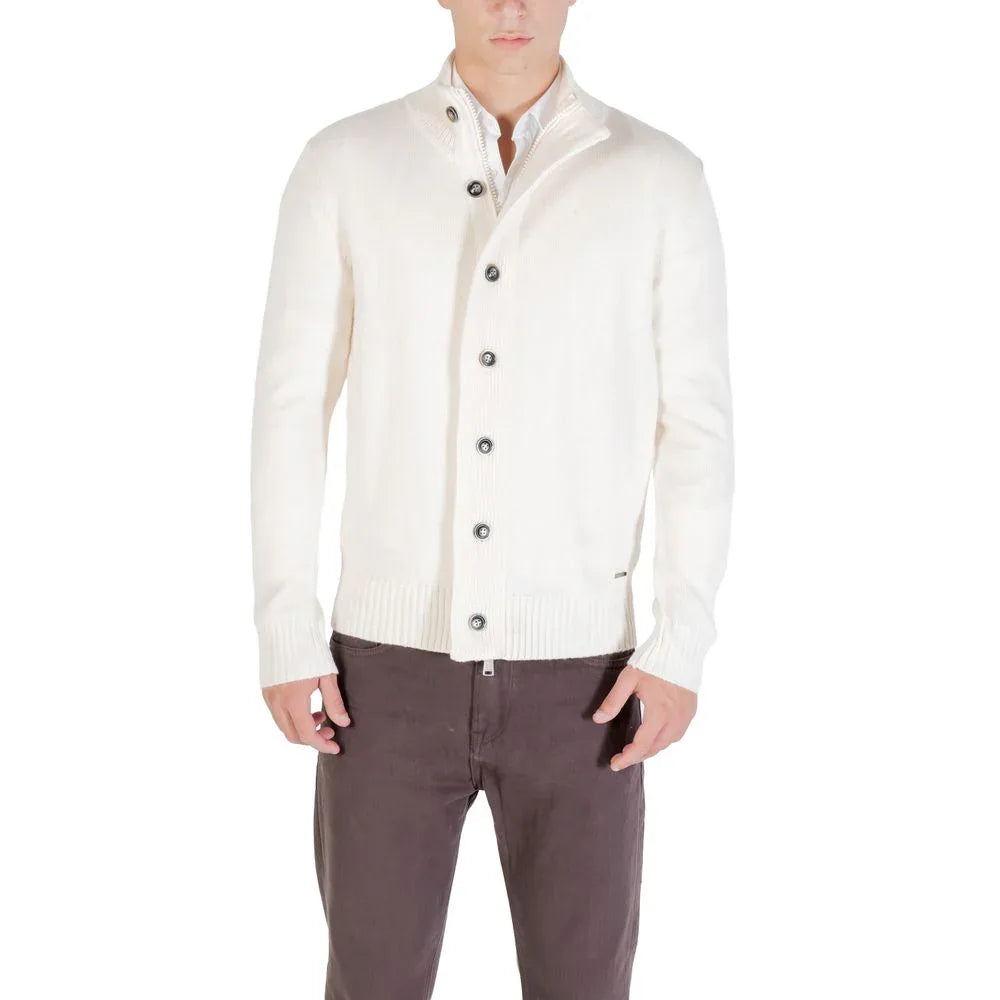 Gianni Lupo Cream Marabou Sweatshirt