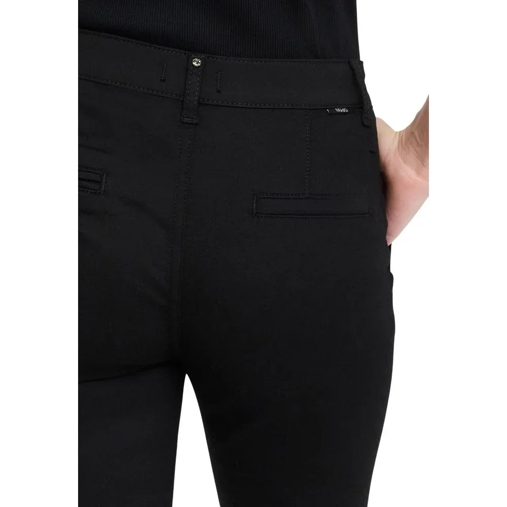 Liu Jo Black Cotton Dress Pants - Zeiniez