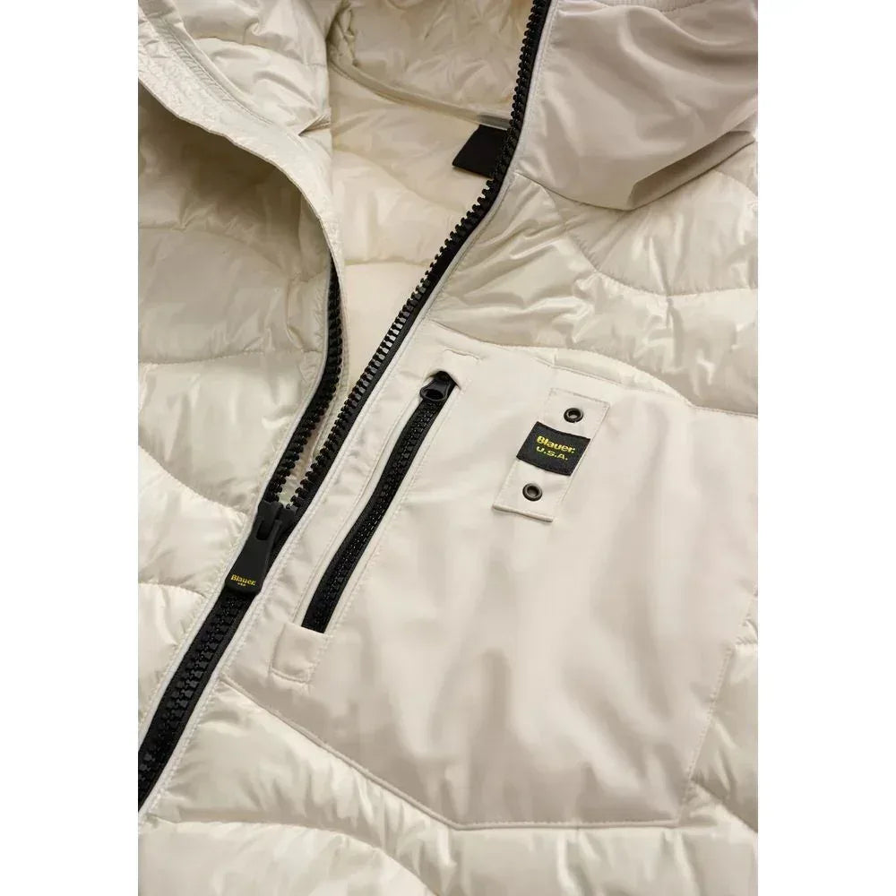 Blauer White Polyamide Shell Jacket