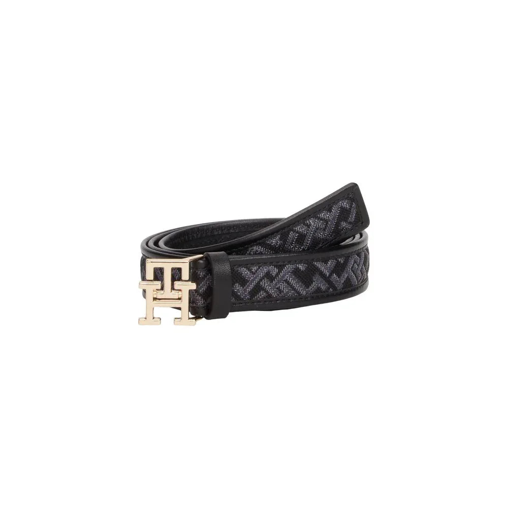 Tommy Hilfiger Black Polyester Thin Belt - Zeiniez
