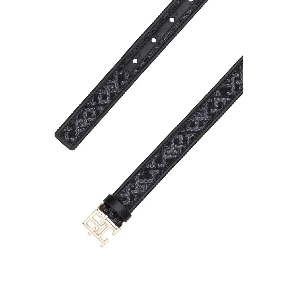 Tommy Hilfiger Black Polyester Thin Belt - Zeiniez