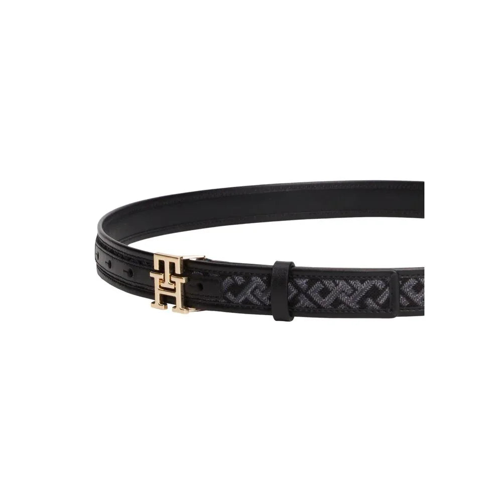 Tommy Hilfiger Black Polyester Thin Belt - Zeiniez