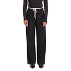ICHI Black Polyester Pants