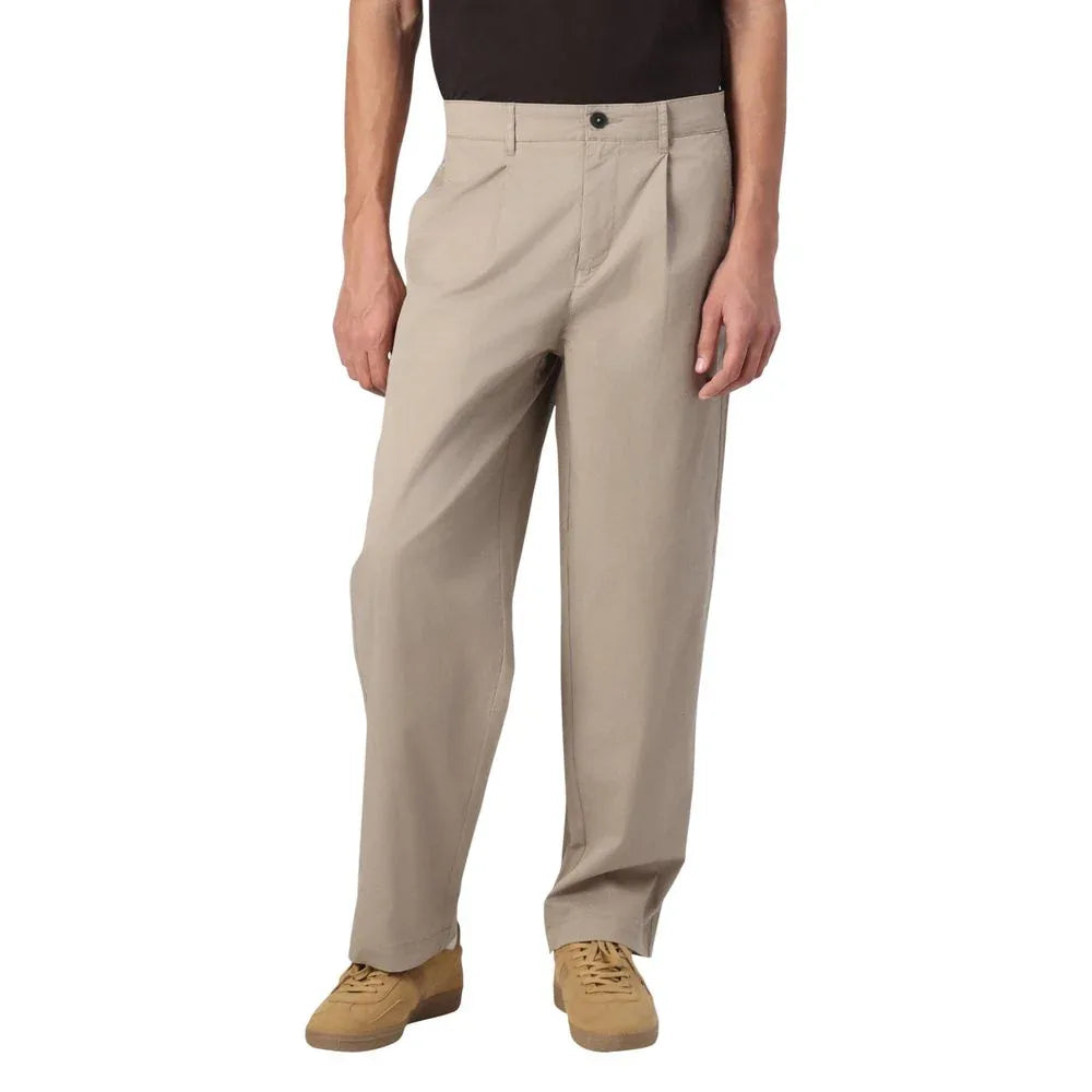 Only & Sons Beige Cotton Casual Pants - Zeiniez