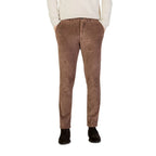 Borghese Brown Cotton Casual Pants - Zeiniez