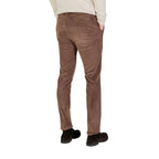 Borghese Brown Cotton Casual Pants - Zeiniez