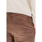 Borghese Brown Cotton Casual Pants - Zeiniez