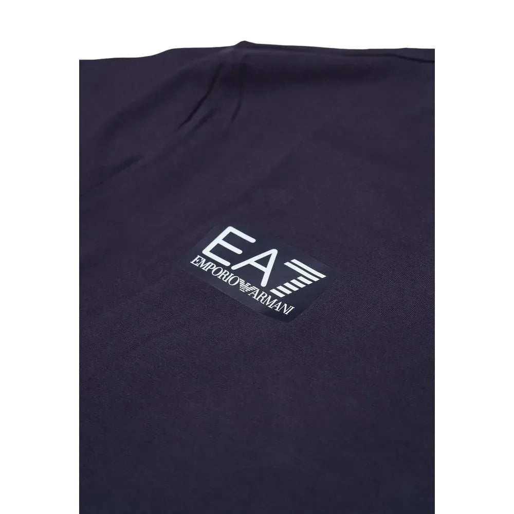 EA7 Emporio Armani Blue Cotton T-Shirt - Zeiniez