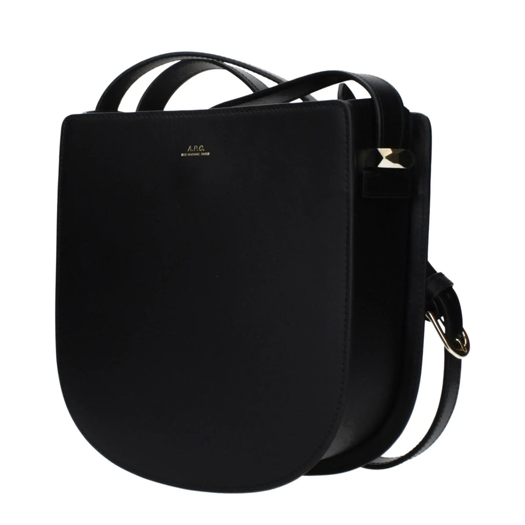 A.P.C. Black Leather Crossbody Bag - Zeiniez