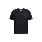 Ami Paris Black Cotton T-Shirt