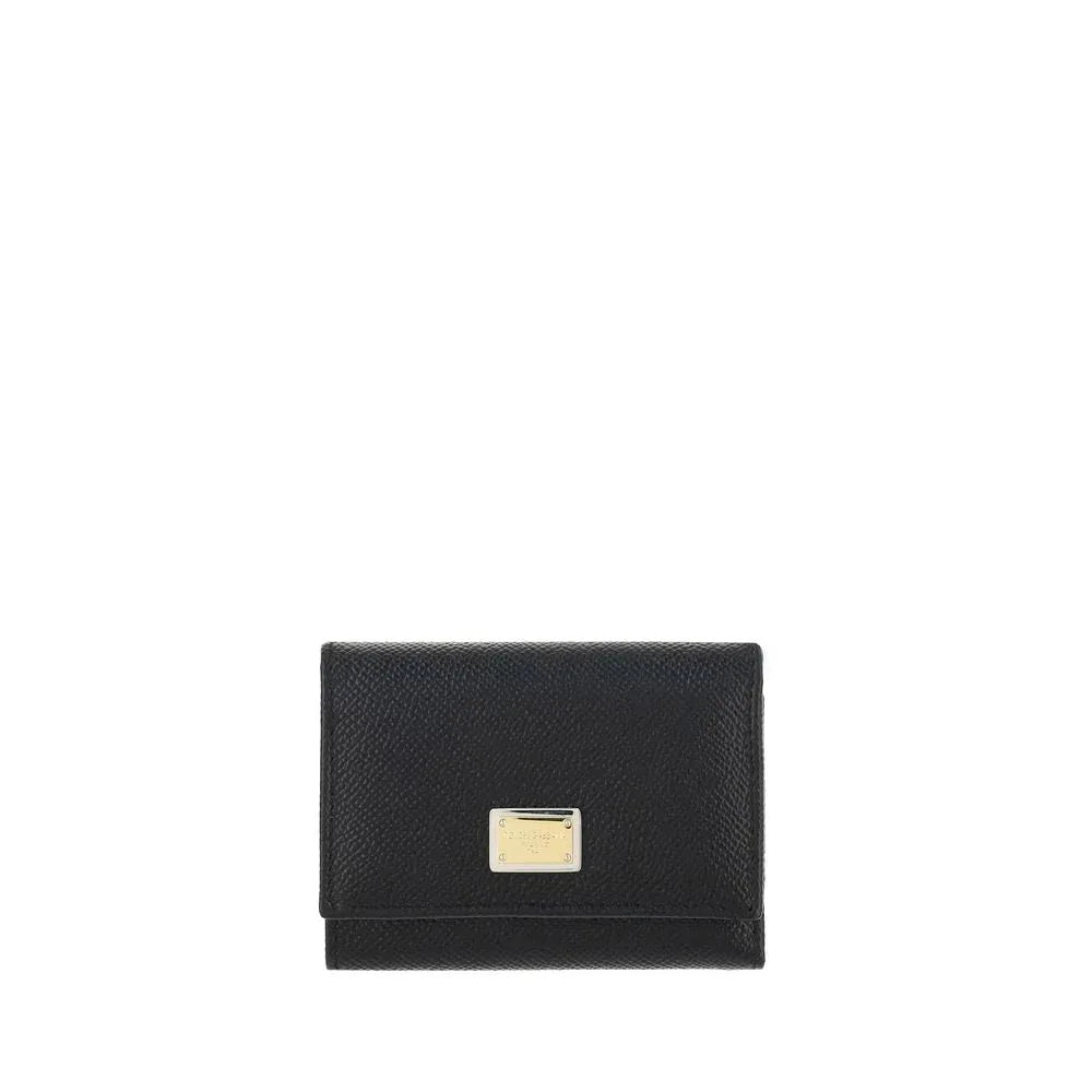 Dolce & Gabbana Black Calf Leather Bos Taurus Wallet