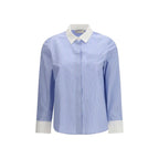 Tory Burch Blue Cotton Pattern Shirt - Zeiniez