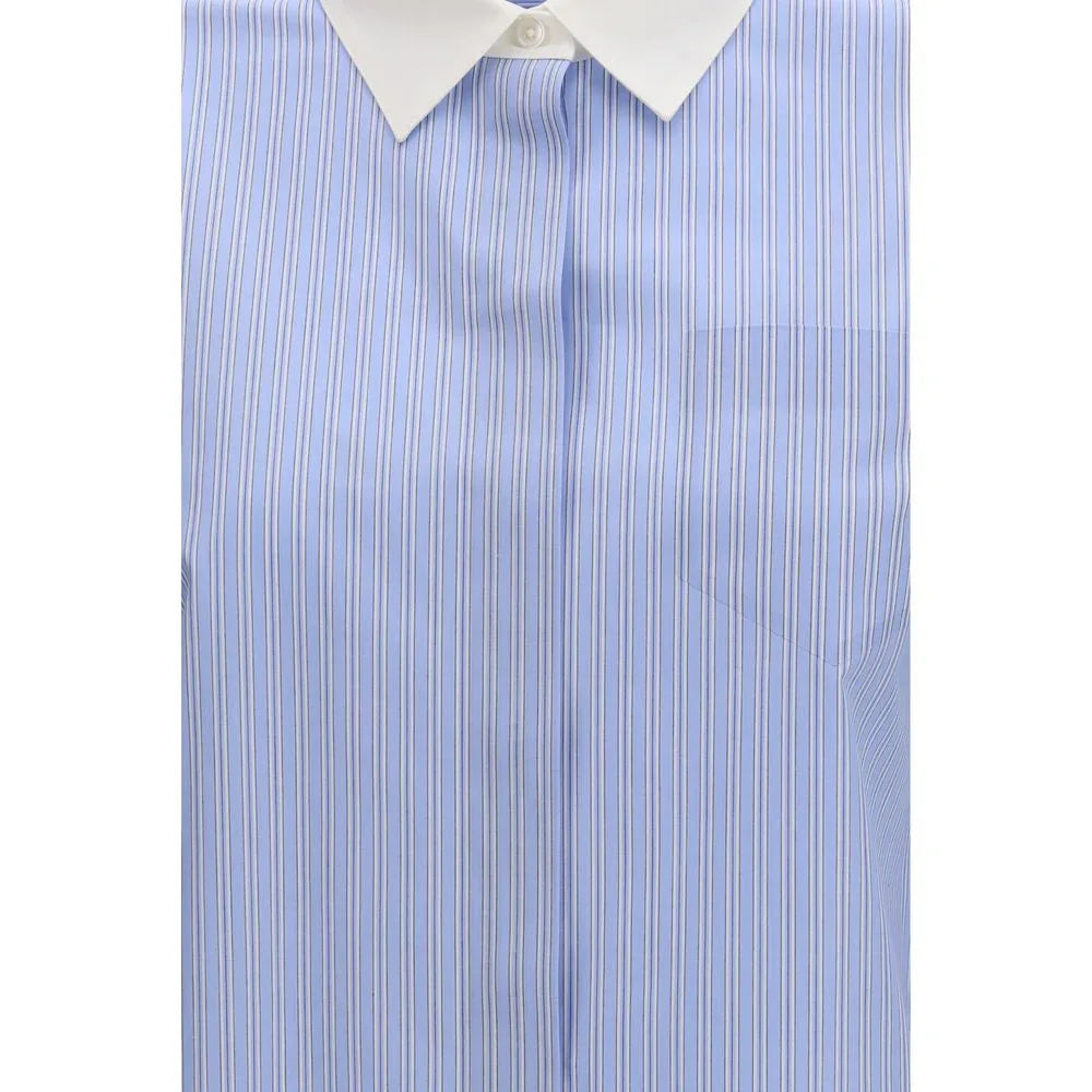 Tory Burch Blue Cotton Pattern Shirt - Zeiniez