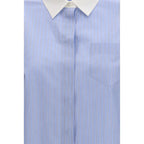 Tory Burch Blue Cotton Pattern Shirt - Zeiniez