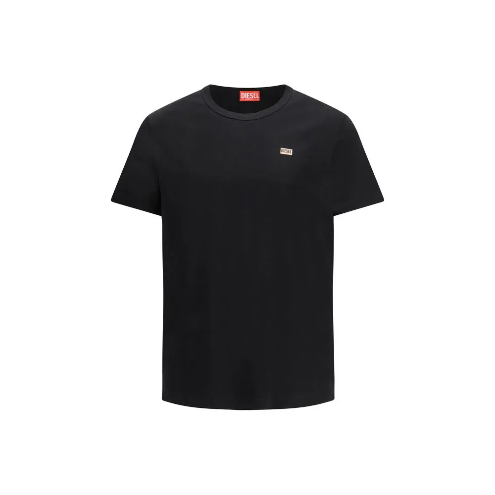 Diesel Black Cotton T-Shirt - Zeiniez
