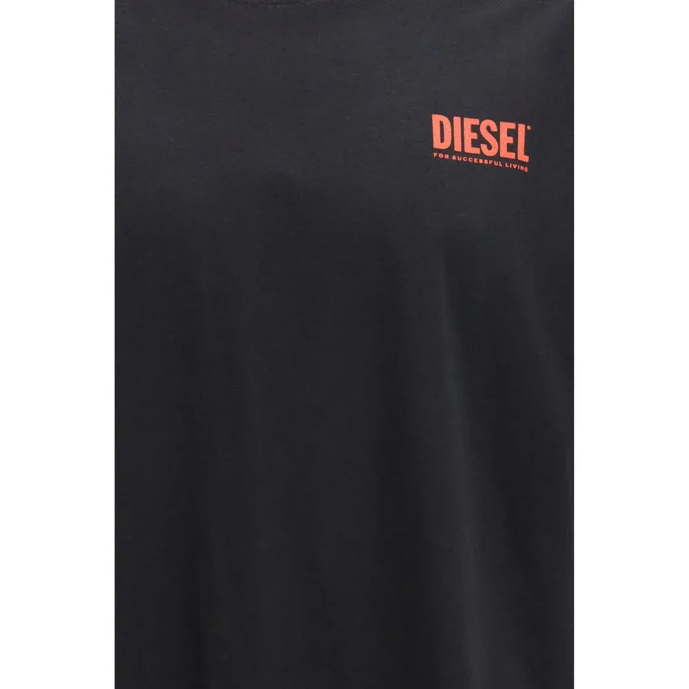 Diesel Black Cotton T-Shirt - Zeiniez
