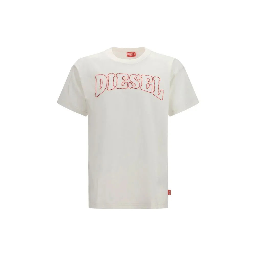 Diesel White Cotton T-Shirt - Zeiniez