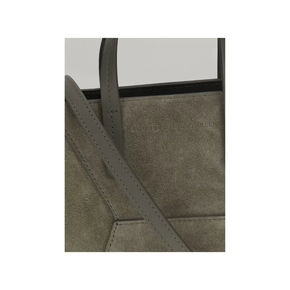 Brunello Cucinelli Brown Calf Leather Bos Taurus Shoulder Bag - Zeiniez